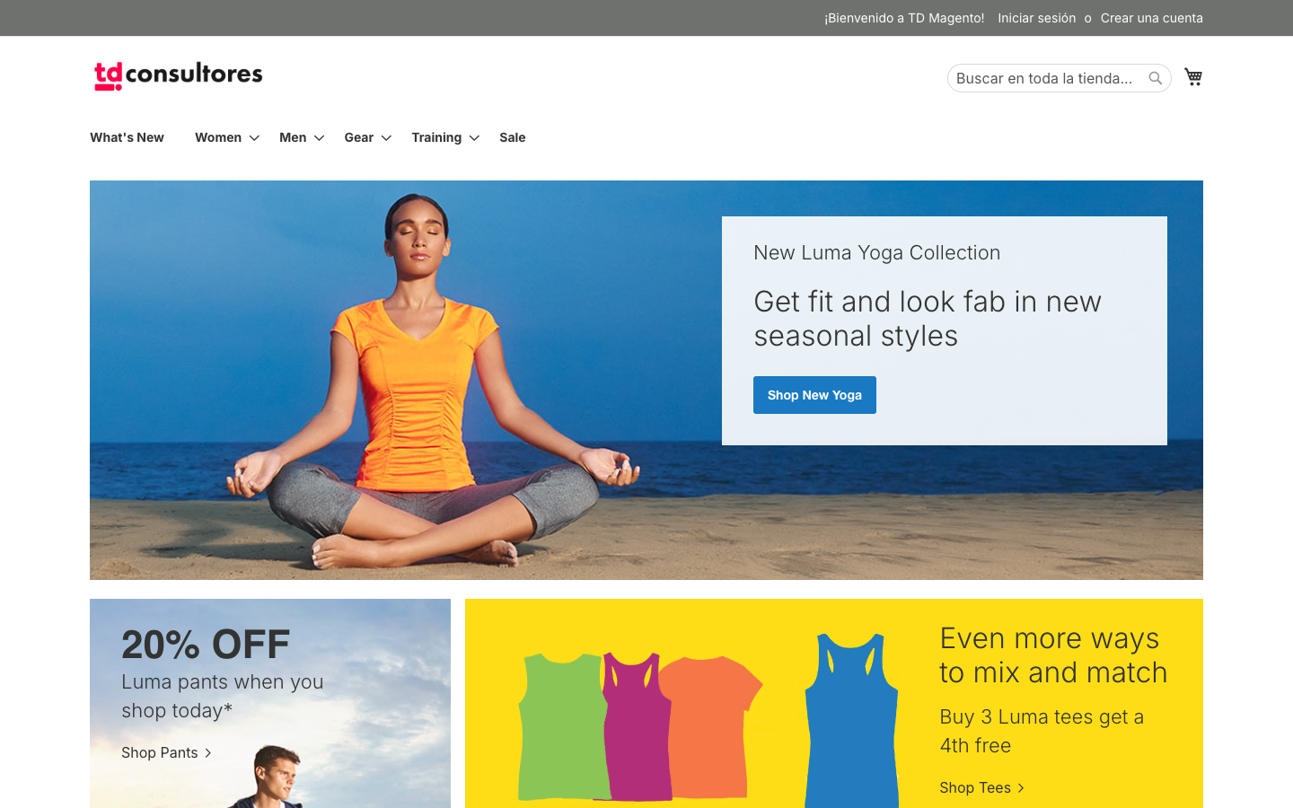 Magento 2.4 E-commerce desktop