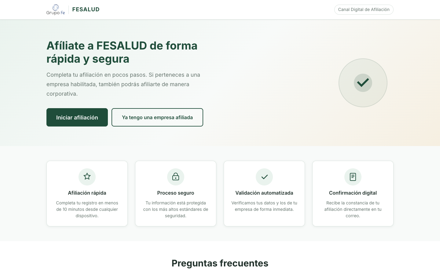 FeSalud Afiliacion desktop