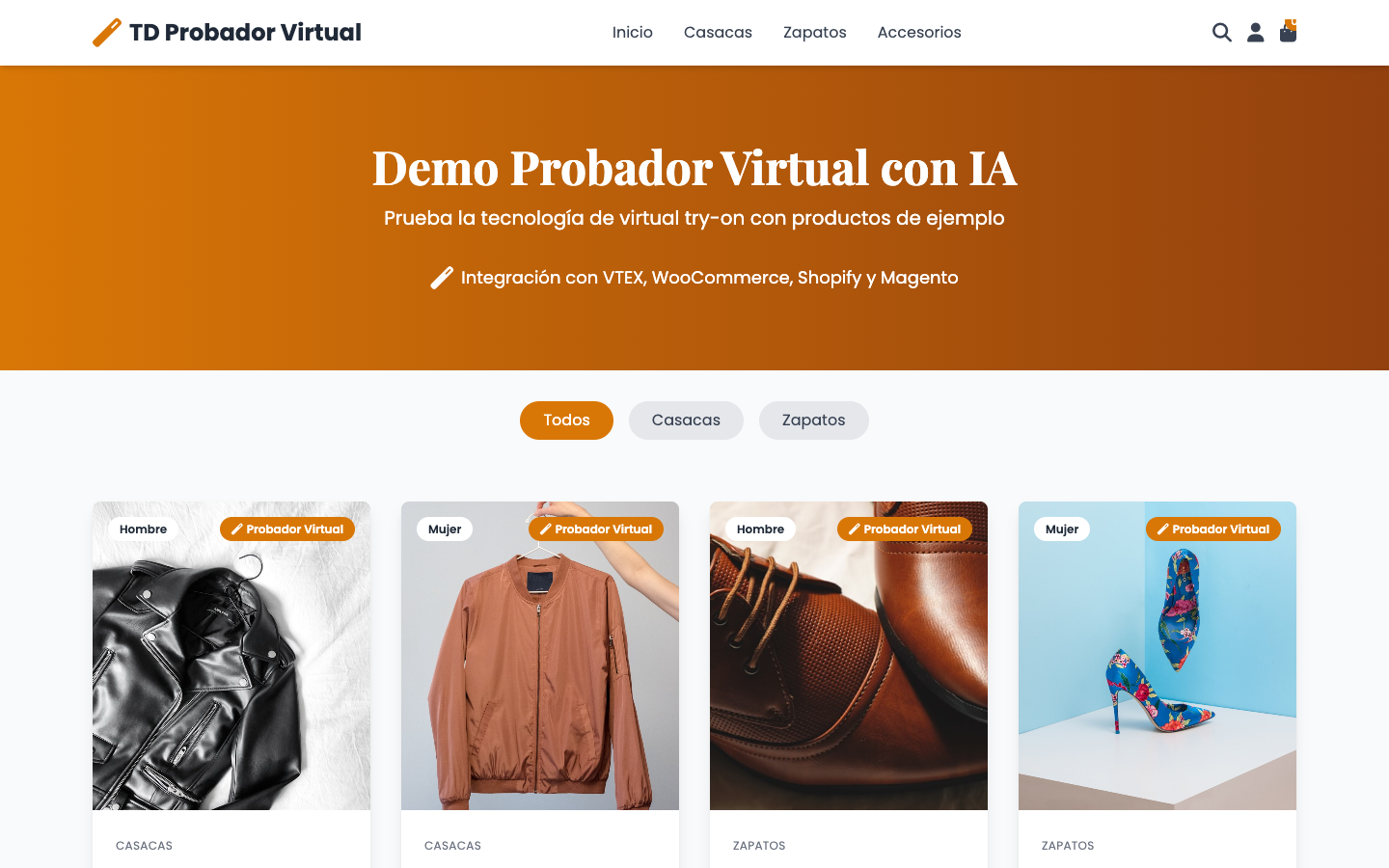 Probador Virtual desktop